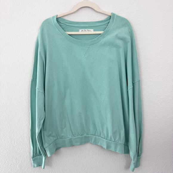 Free People We The Free Womens 213 Vintage Wash Top Size M Relax Fit Cotton Mint - Picture 1 of 7